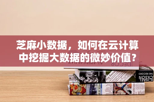 芝麻小数据，如何在云计算中挖掘大数据的微妙价值？
