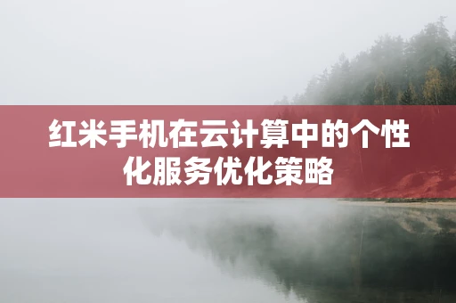 红米手机在云计算中的个性化服务优化策略