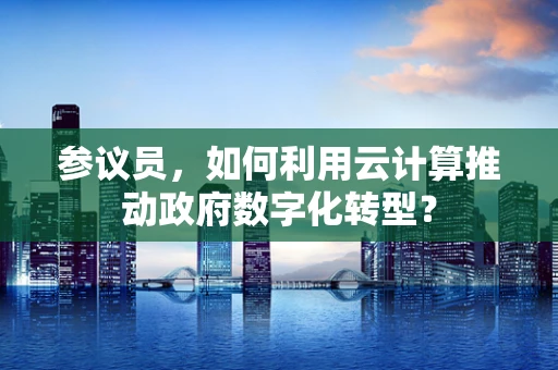 参议员，如何利用云计算推动政府数字化转型？
