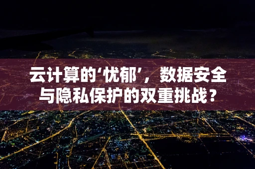 云计算的‘忧郁’，数据安全与隐私保护的双重挑战？