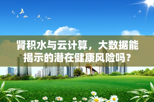 肾积水与云计算，大数据能揭示的潜在健康风险吗？