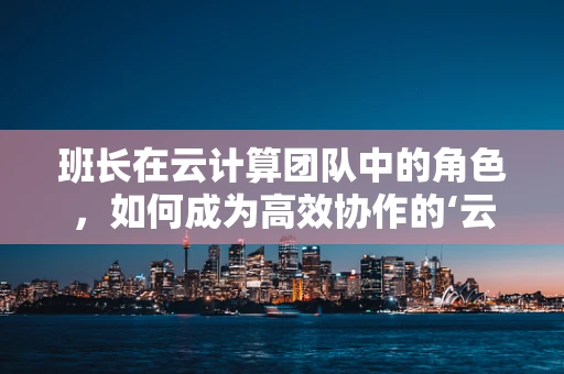 班长在云计算团队中的角色，如何成为高效协作的‘云’班长？