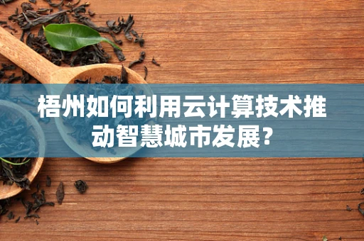 梧州如何利用云计算技术推动智慧城市发展？