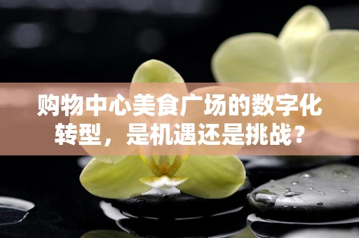 购物中心美食广场的数字化转型，是机遇还是挑战？