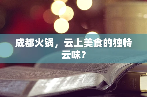 成都火锅，云上美食的独特云味？