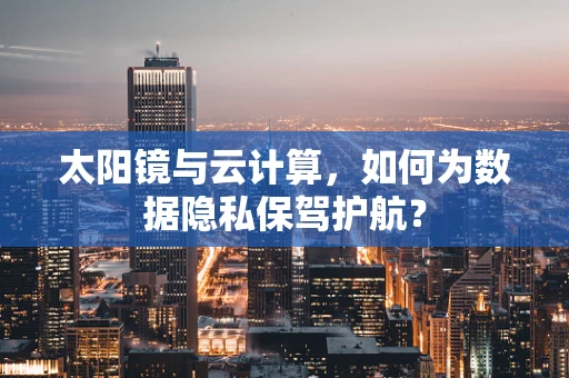 太阳镜与云计算，如何为数据隐私保驾护航？