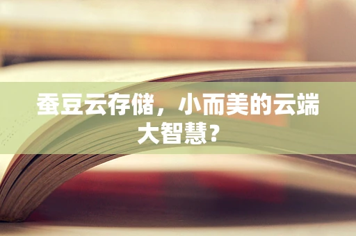 蚕豆云存储，小而美的云端大智慧？