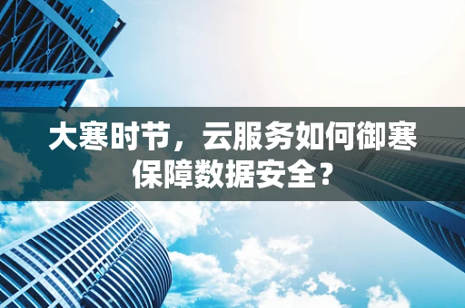 大寒时节，云服务如何御寒保障数据安全？