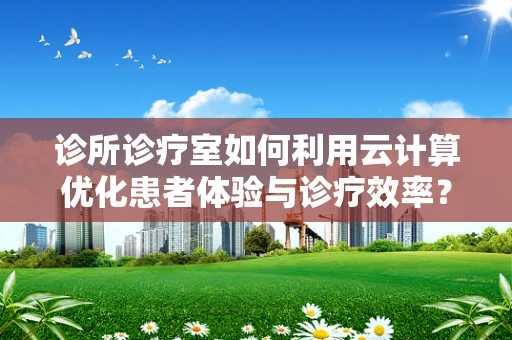 诊所诊疗室如何利用云计算优化患者体验与诊疗效率？