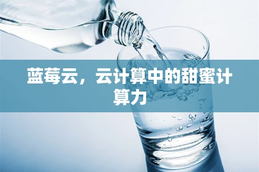 蓝莓云，云计算中的甜蜜计算力