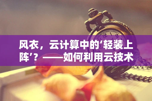 风衣，云计算中的‘轻装上阵’？——如何利用云技术为移动办公提供灵活保障？