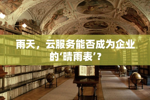 雨天，云服务能否成为企业的‘晴雨表’？