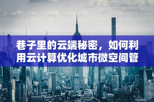巷子里的云端秘密，如何利用云计算优化城市微空间管理？