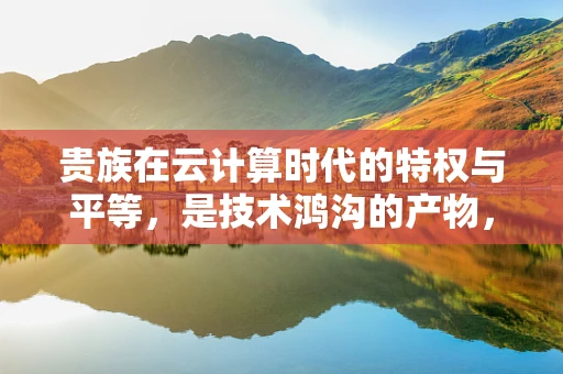 贵族在云计算时代的特权与平等，是技术鸿沟的产物，还是服务定制的体现？