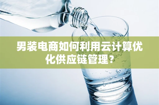 男装电商如何利用云计算优化供应链管理？