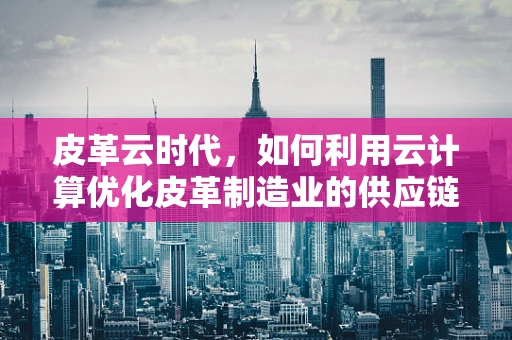 皮革云时代，如何利用云计算优化皮革制造业的供应链管理？