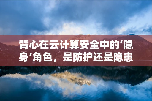 背心在云计算安全中的‘隐身’角色，是防护还是隐患？