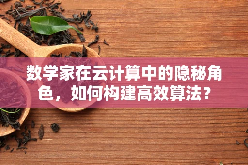 数学家在云计算中的隐秘角色，如何构建高效算法？
