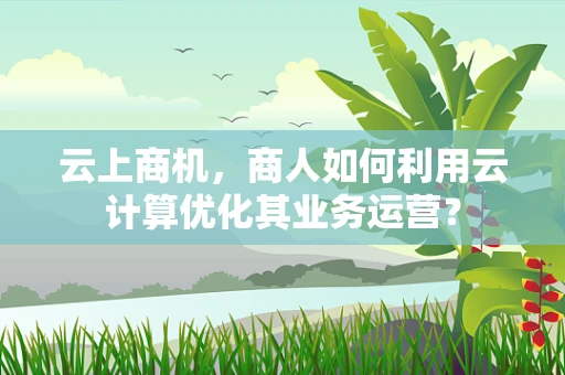云上商机，商人如何利用云计算优化其业务运营？