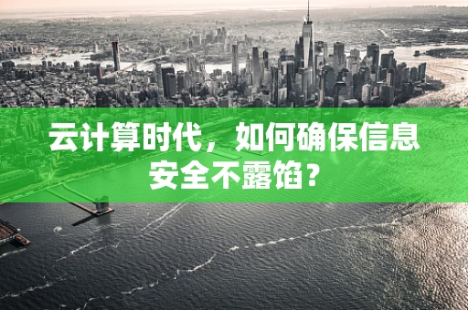 云计算时代，如何确保信息安全不露馅？