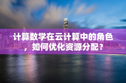 计算数学在云计算中的角色，如何优化资源分配？