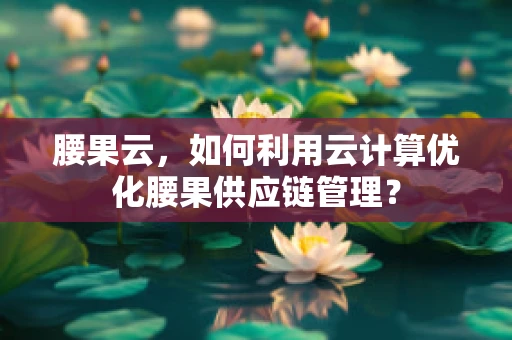 腰果云，如何利用云计算优化腰果供应链管理？