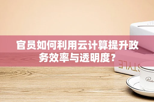 官员如何利用云计算提升政务效率与透明度？