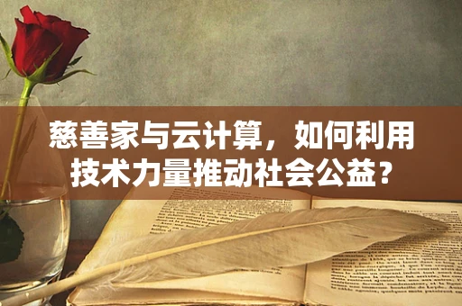 慈善家与云计算，如何利用技术力量推动社会公益？