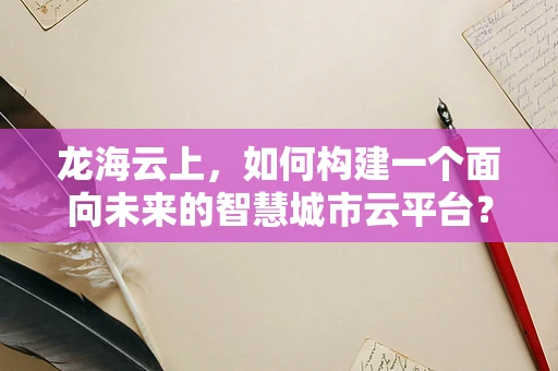 龙海云上，如何构建一个面向未来的智慧城市云平台？