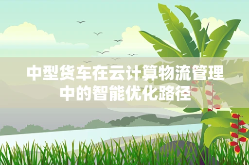 中型货车在云计算物流管理中的智能优化路径