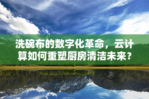 洗碗布的数字化革命，云计算如何重塑厨房清洁未来？