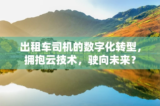 出租车司机的数字化转型，拥抱云技术，驶向未来？