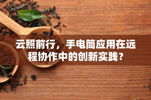 云照前行，手电筒应用在远程协作中的创新实践？