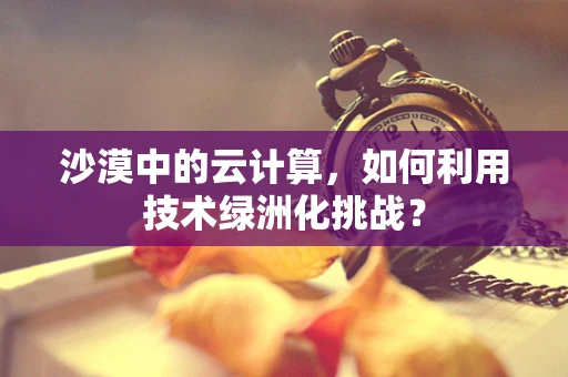 沙漠中的云计算，如何利用技术绿洲化挑战？