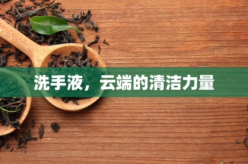 洗手液，云端的清洁力量
