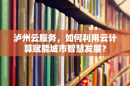 泸州云服务，如何利用云计算赋能城市智慧发展？
