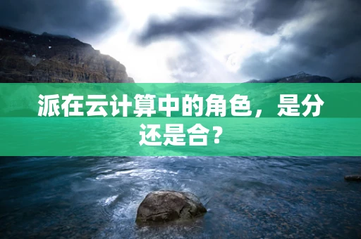 派在云计算中的角色，是分还是合？