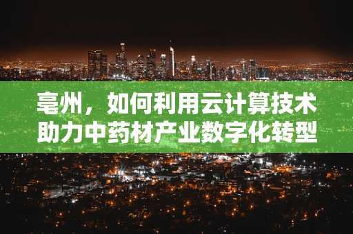 亳州，如何利用云计算技术助力中药材产业数字化转型？