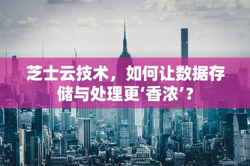 芝士云技术，如何让数据存储与处理更‘香浓’？