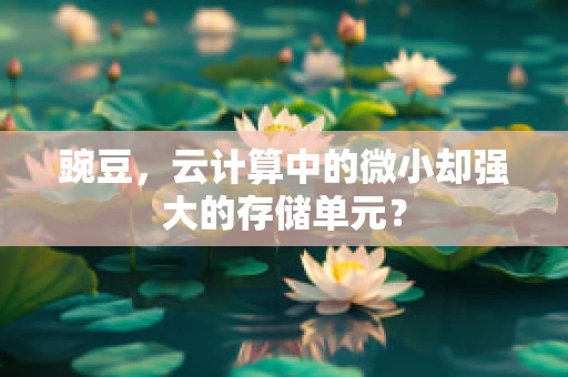 豌豆，云计算中的微小却强大的存储单元？