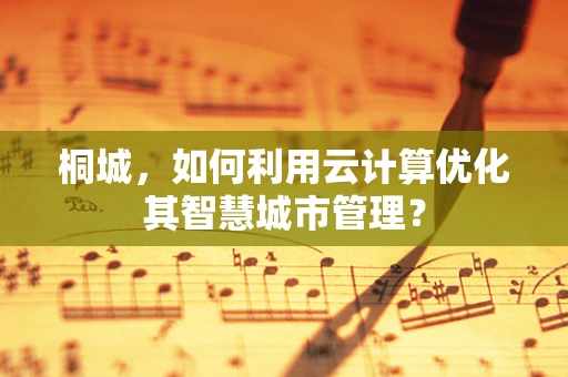 桐城，如何利用云计算优化其智慧城市管理？