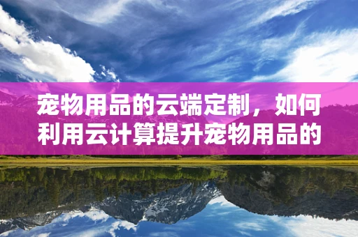 宠物用品的云端定制，如何利用云计算提升宠物用品的个性化与智能化？