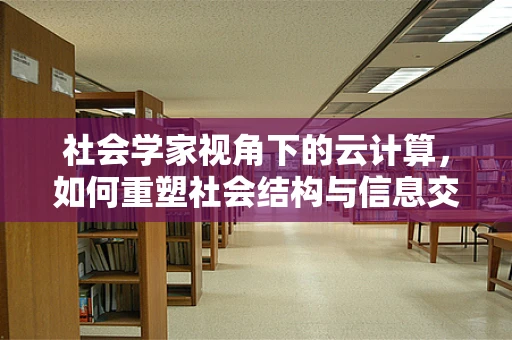社会学家视角下的云计算，如何重塑社会结构与信息交流？