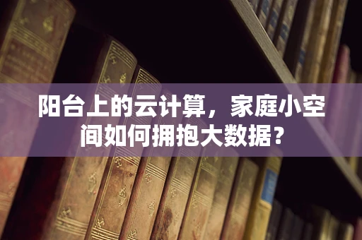 阳台上的云计算，家庭小空间如何拥抱大数据？