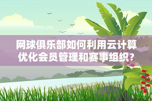 网球俱乐部如何利用云计算优化会员管理和赛事组织？