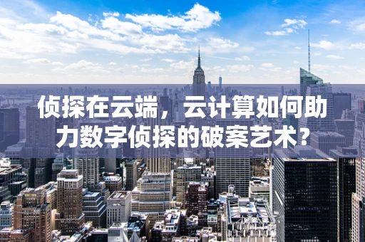 侦探在云端，云计算如何助力数字侦探的破案艺术？