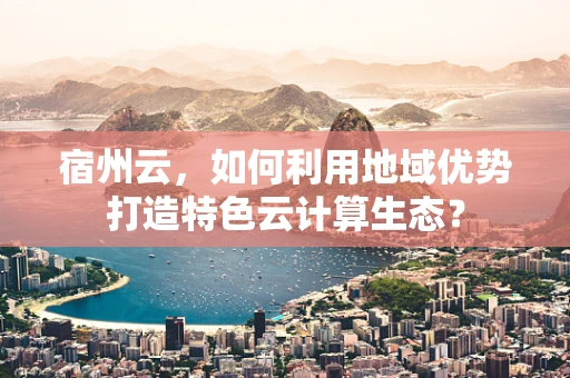 宿州云，如何利用地域优势打造特色云计算生态？