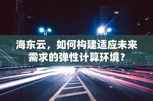 海东云，如何构建适应未来需求的弹性计算环境？