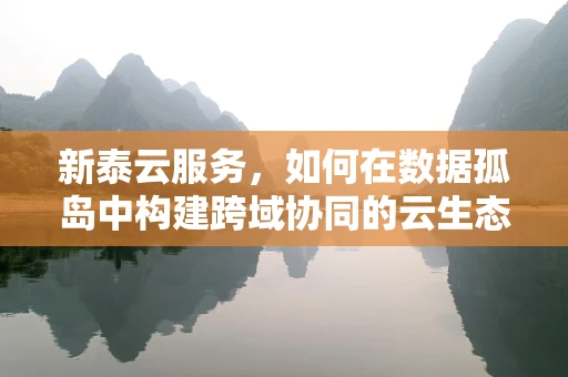 新泰云服务，如何在数据孤岛中构建跨域协同的云生态？