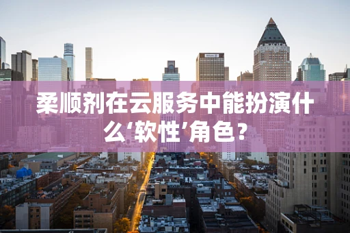 柔顺剂在云服务中能扮演什么‘软性’角色？